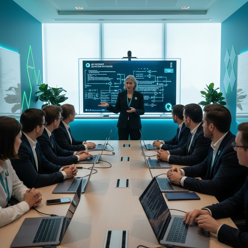 Quantum computing training session with technical professionals learning advanced quantum algorithms